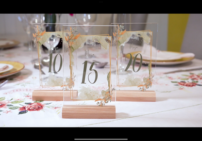 Números De Mesa Para Tu Boda - Centros De Mesa