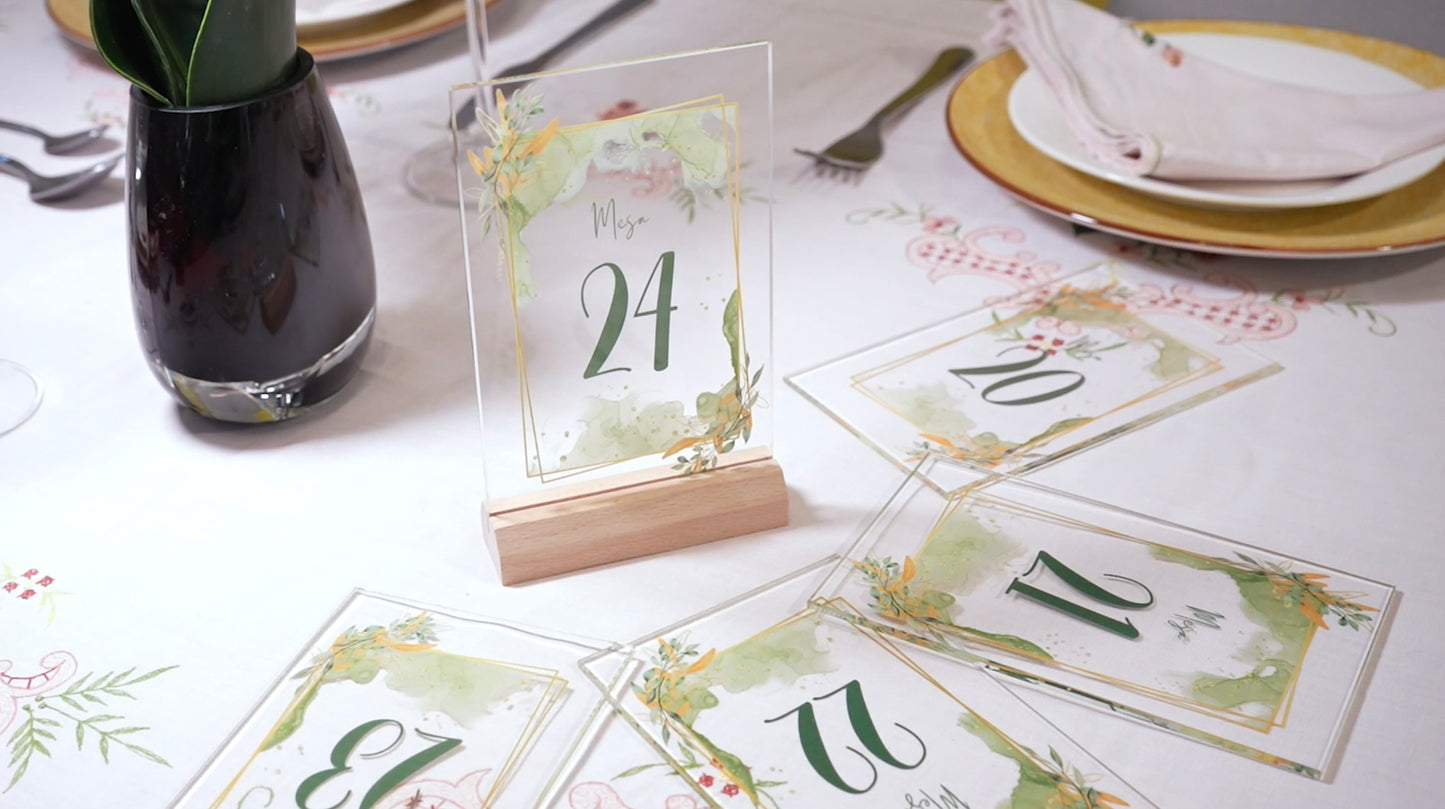 Números De Mesa Para Tu Boda - Centros De Mesa